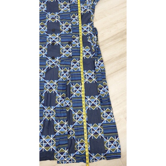 Diyanu African Print Long Sleeve Maxi Dress. Size 1X - Picture 5 of 7